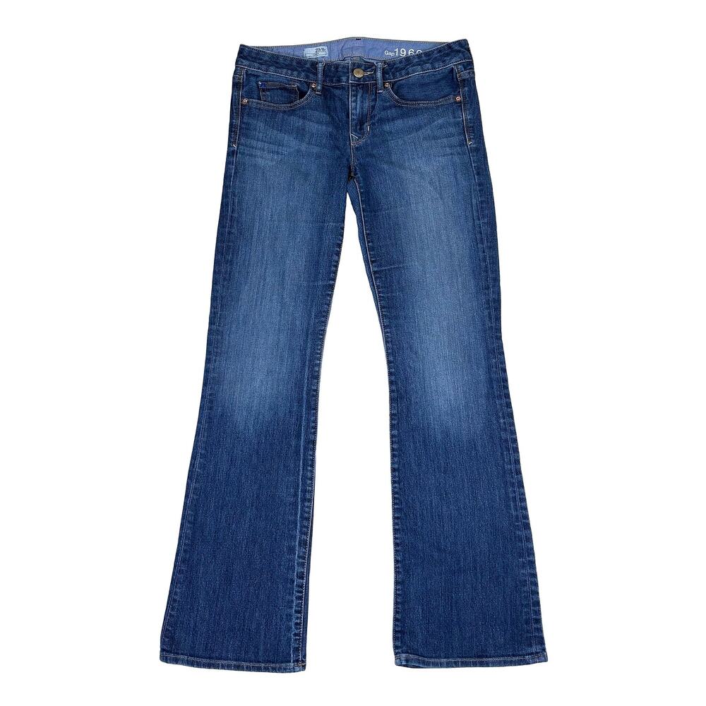 Gap Curvy Bootcut Jeans Women 29 8R Blue Dark Wash Low Rise Stretch Denim 2012